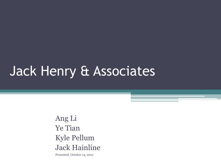 jack henry associates