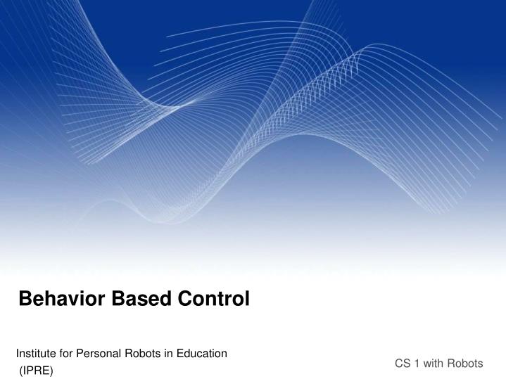 behavior based control