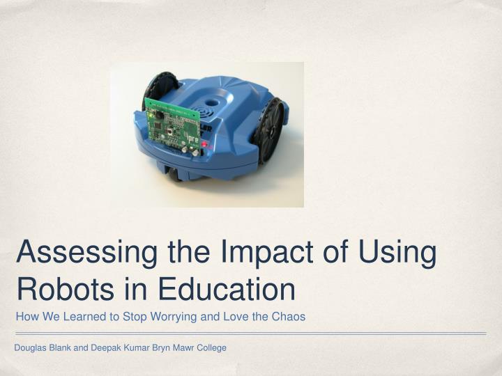 assessing the impact of using robots in education