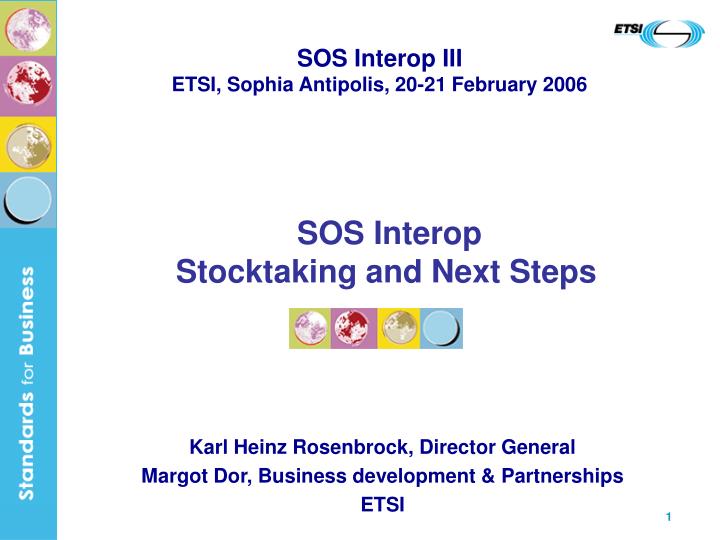 sos interop stocktaking and next steps