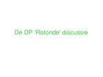 De DP 'Rotonde' discussie - slide 1