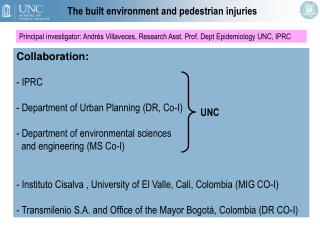 Collaboration: IPRC - Department of Urban Planning (DR, Co-I)