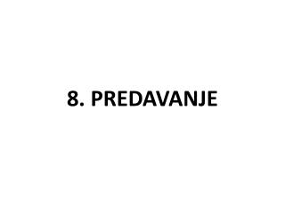 8 predavanje