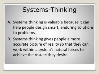 Systems-Thinking