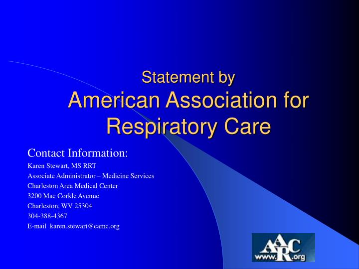 statement by american association for respiratory care