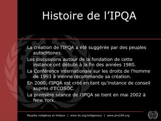 histoire de l ipqa