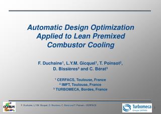 Automatic Design Optimization Applied to Lean Premixed Combustor Cooling