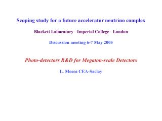 Scoping study for a future accelerator neutrino complex