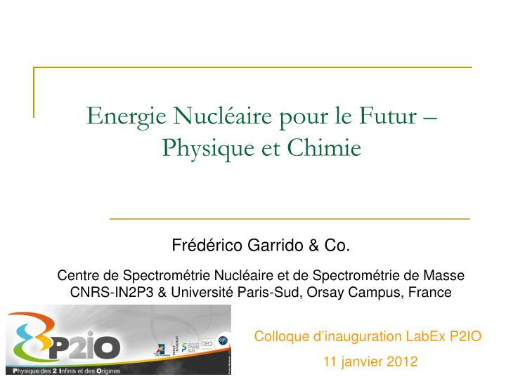 energie nucl aire pour le futur physique et chimie