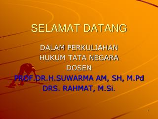 selamat datang