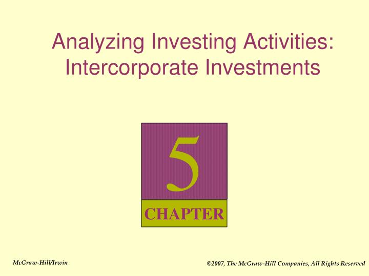 analyzing investing activities intercorporate investments