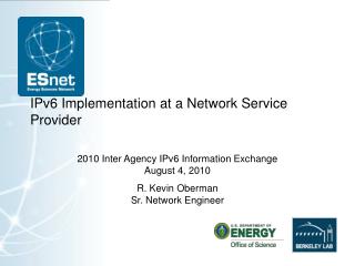 IPv6 Implementation at a Network Service Provider