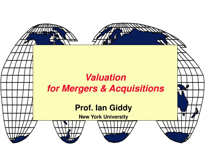 valuation for mergers acquisitions
