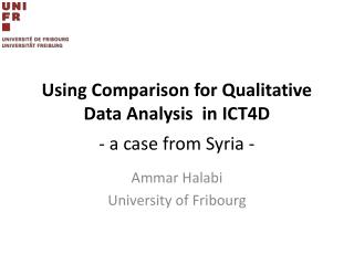 Using Comparison for Qualitative Data Analysis in ICT4D - a case from Syria -