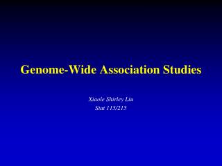 Genome-Wide Association Studies