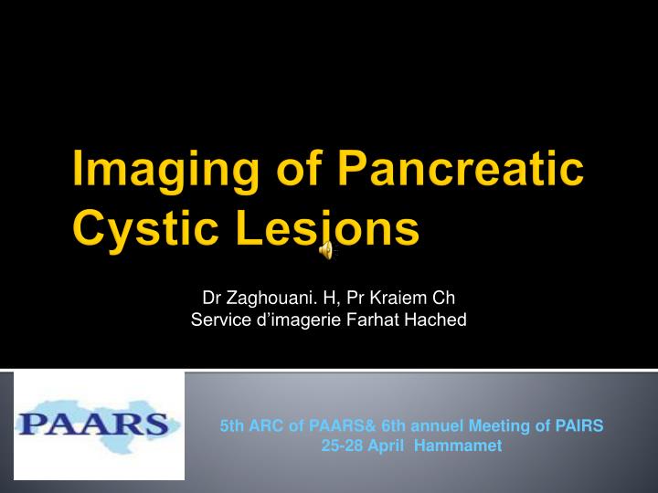 imaging of pancreatic cystic lesions