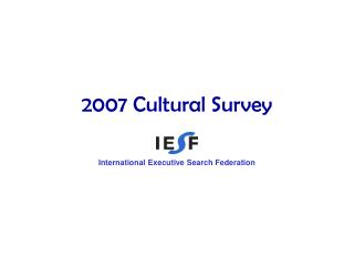 2007 Cultural Survey