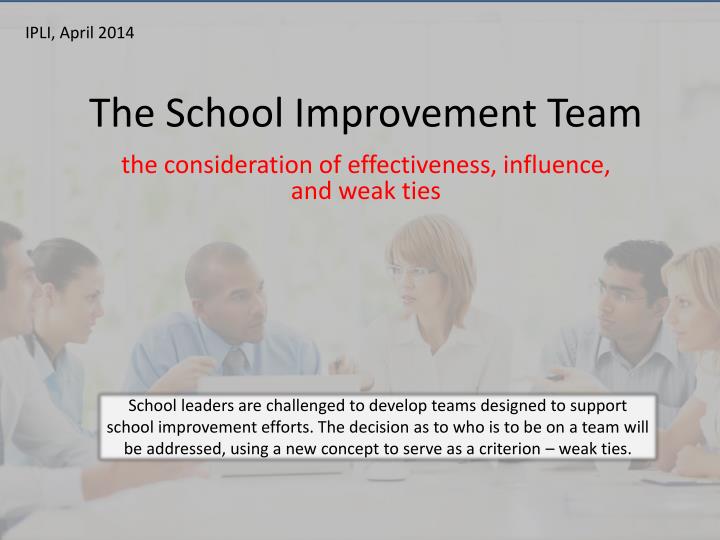 the school improvement team