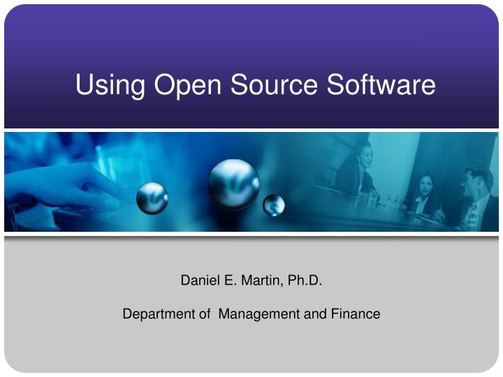using open source software