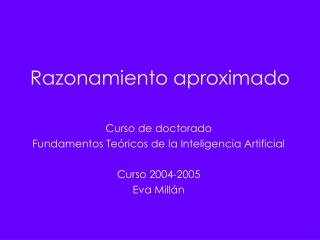 razonamiento aproximado
