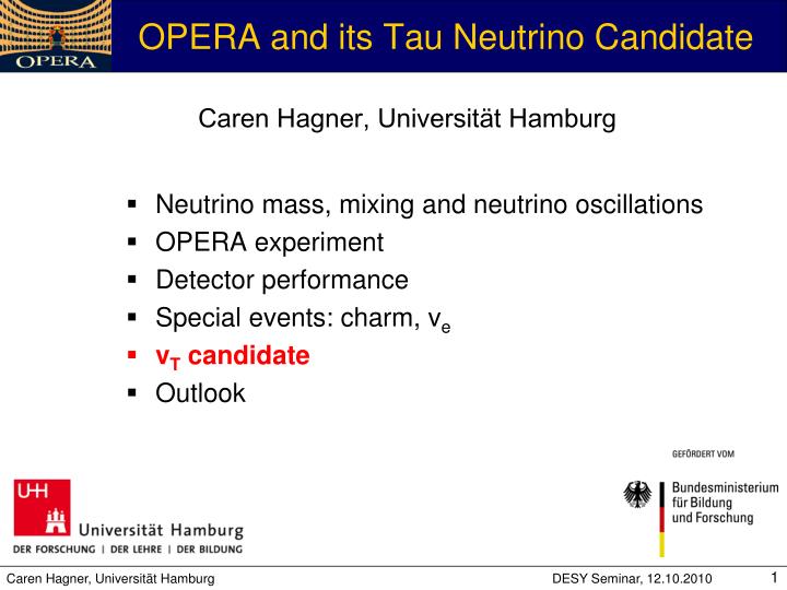 opera and its tau neutrino candidate