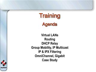 Training Agenda