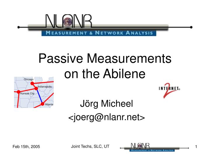 passive measurements on the abilene