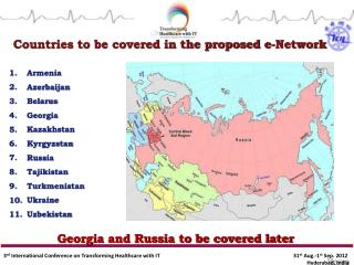 Countries to be covered in the proposed e-Network