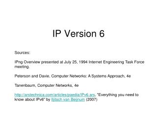 IP Version 6