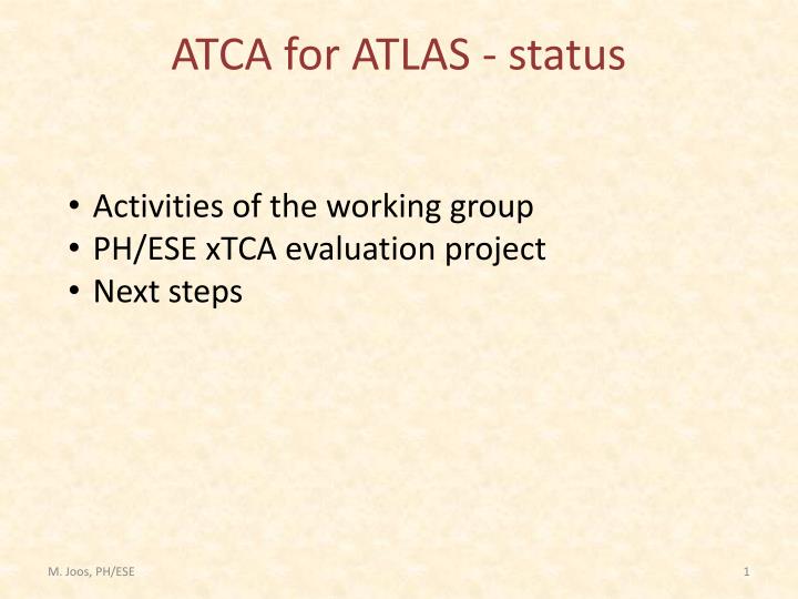 atca for atlas status