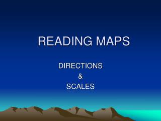 READING MAPS