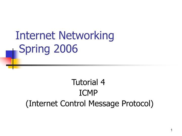 internet networking spring 2006