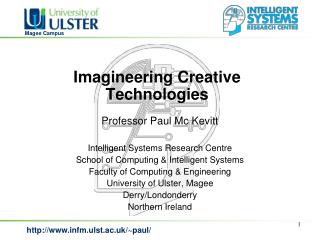 Imagineering Creative Technologies