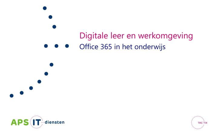 digitale leer en werkomgeving office 365 in het onderwijs