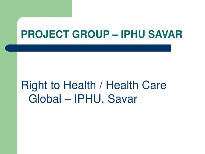 project group iphu savar