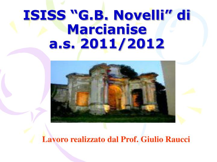isiss g b novelli di marcianise a s 2011 2012