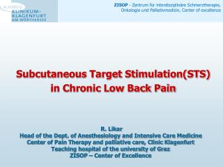 Subcutaneous Target Stimulation(STS) in Chronic Low Back Pain