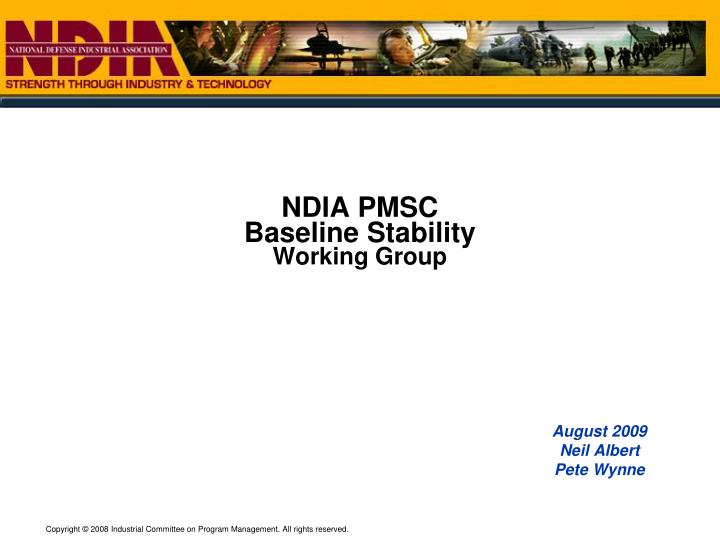 ndia pmsc baseline stability working group