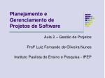 Planejamento e Gerenciamento de Projetos de Software - slide 1
