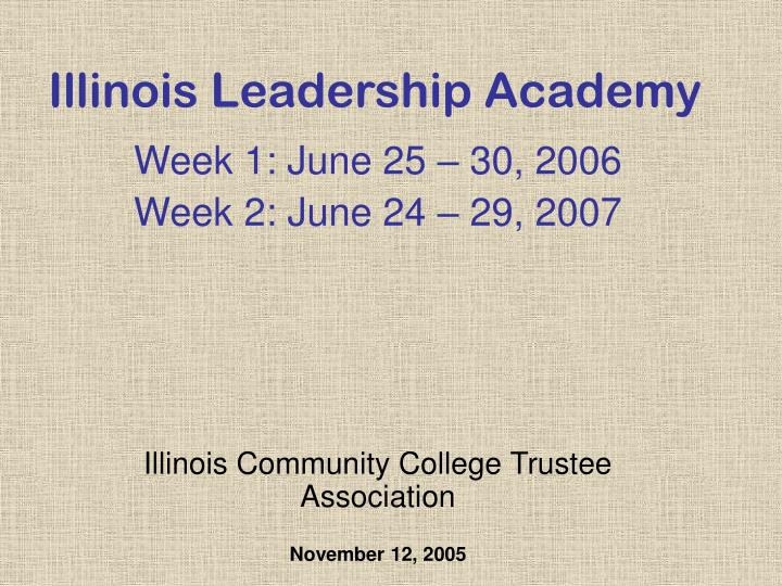 illinois leadership academy