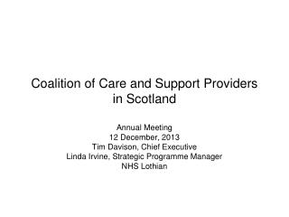Coalition of Care and Support Providers in Scotland