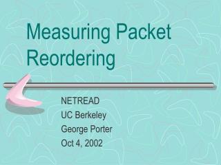 Measuring Packet Reordering