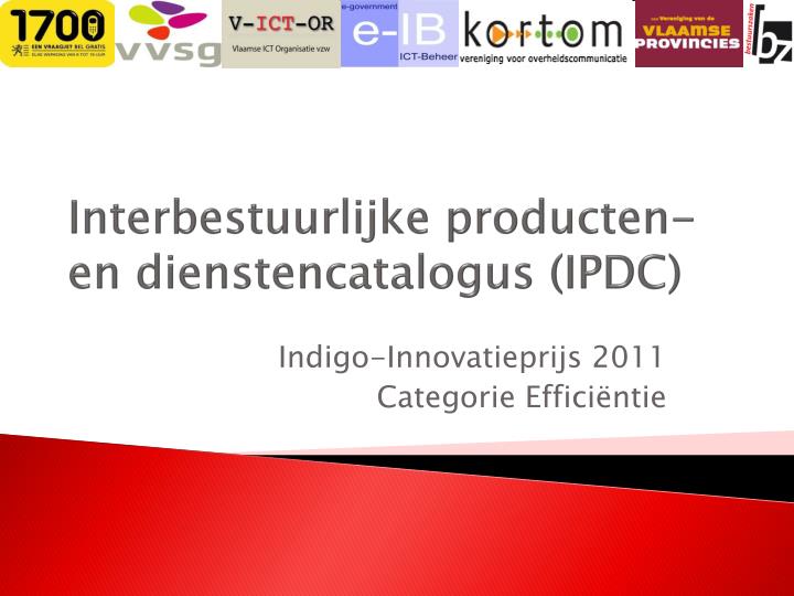 interbestuurlijke producten en dienstencatalogus ipdc