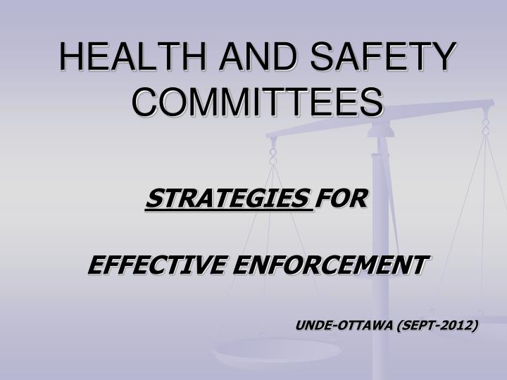 health and safety committees