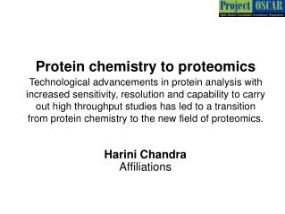 Protein chemistry to proteomics