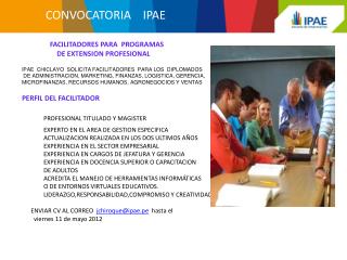 convocatoria ipae