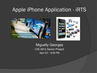 Apple iPhone Application - iRTS