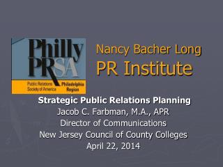 Nancy Bacher Long PR Institute