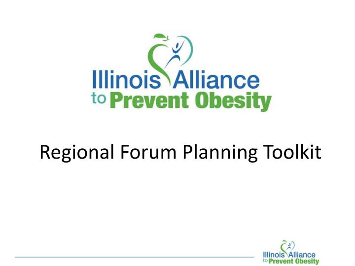 regional forum planning toolkit