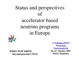 Status and perspective s o f accelerator based neutrino programs in Europe